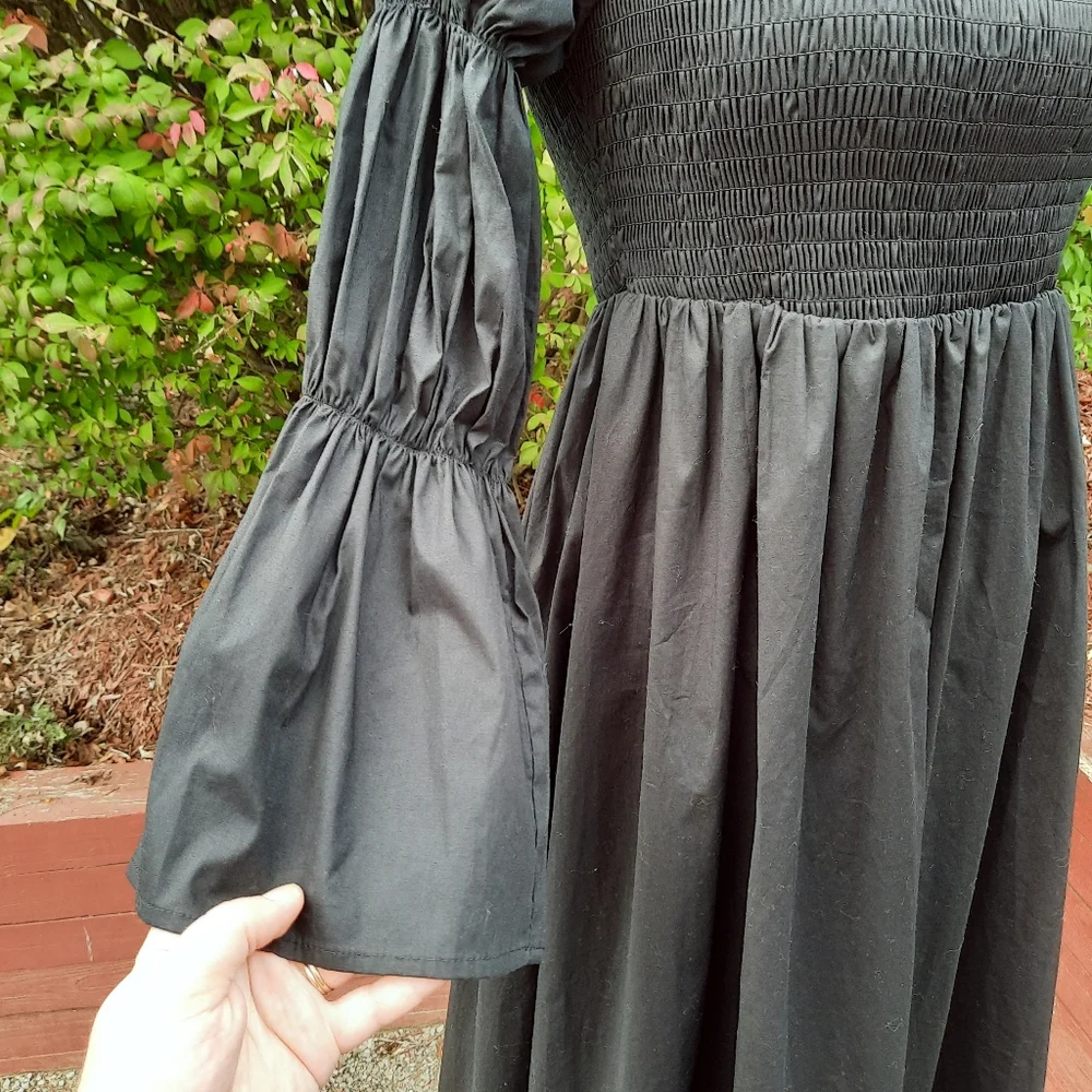 Eloquii Smock Top Off the Shoulder Dress Puff Sleeves Costume Peasant Plus 14 - Picture 9 of 13